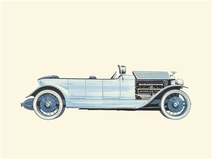 1921 Hispano-Suiza 37.2 HP - Illustrated by Pierre Dumont