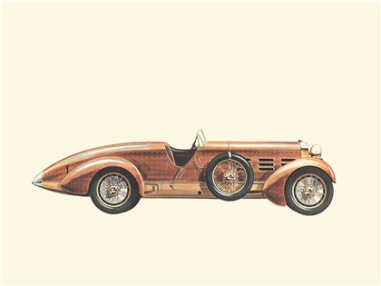 1924 Hispano-Suiza 45 HP Boulogne - Illustrated by Pierre Dumont