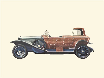 1924 Panhard 40/50 HP Labourdette 'Skiff-Cab' Body - Illustrated by Pierre Dumont