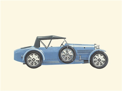 1927 Bugatti Type 43 - Illustrated by Pierre Dumont