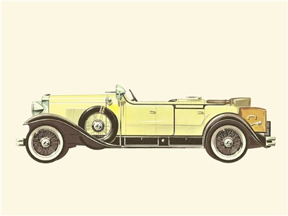 1928 Cadillac V-8 Sports Phaeton - Illustrated by Pierre Dumont