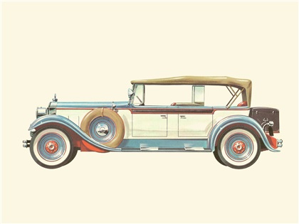 1928 Packard Model 443 Torpedo Phaeton - Illustrated by Pierre Dumont