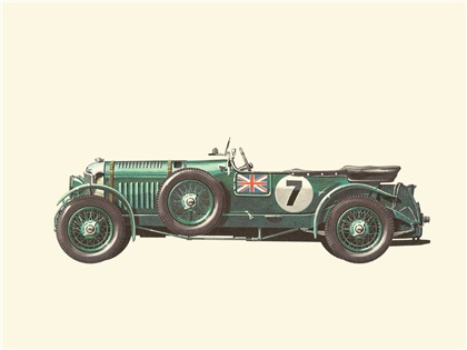 1929–1930 Bentley 4½-Litre Supercharged - Illustrated by Pierre Dumont