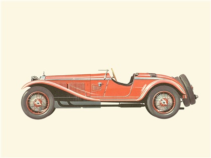 1930/1931 Alfa Romeo Tipo 6C-1750 Supercharged - Illustrated by Pierre Dumont