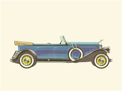 1930 Pierce-Arrow Model B - Illustrated by Pierre Dumont