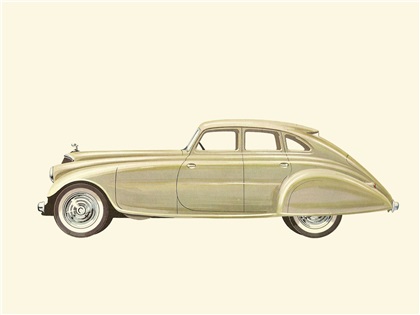 1933 Pierce-Arrow V-12 'Silver-Arrow' - Illustrated by Pierre Dumont