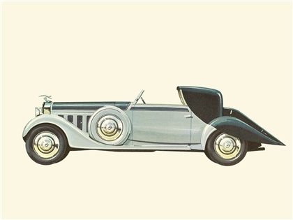 1934 Hispano Suiza V-12 Coupé de Ville - Illustrated by Pierre Dumont