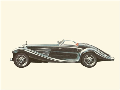 1937 Mercedes-Benz 540 K - Illustrated by Pierre Dumont
