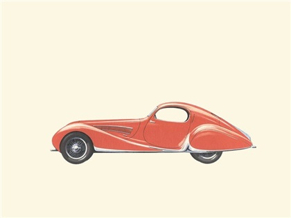 1938–1939 Talbot Lago S.S. Figoni et Falaschi - Illustrated by Pierre Dumont