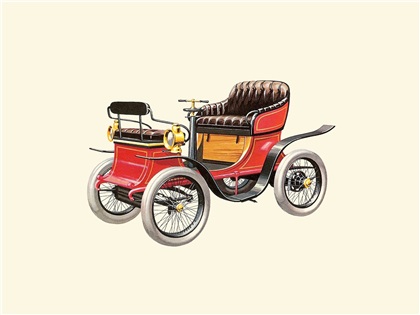 1900 De Dion-Bouton Vis-à-vis - Illustrated by Pierre Dumont
