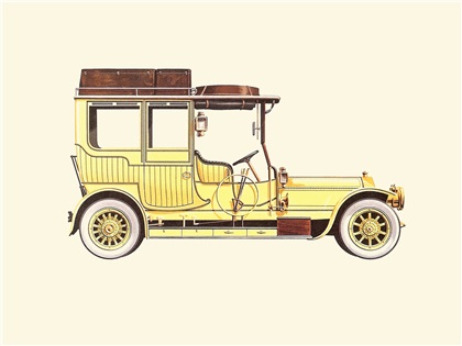 1908 Rolls-Royce 40/50 HP Silver Ghost - Illustrated by Pierre Dumont