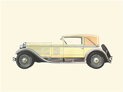 1929 Isotta Fraschini Tipo 8A - Illustrated by Pierre Dumont