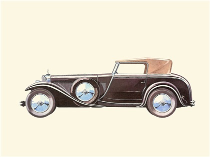 1930 Mercedes-Benz SS - Illustrated by Pierre Dumont