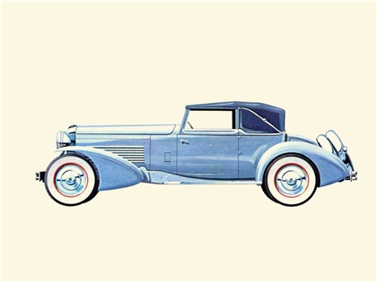 1930 Stutz DV-32 Hibbard and Darrin Convertible Victoria - Illustrated by Pierre Dumont