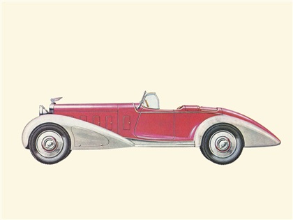 1932 Delage D8 SS Letourneur & Marchand Speedster - Illustrated by Pierre Dumont