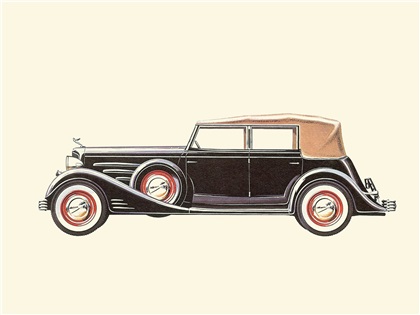 1933 Cadillac V-16 - Illustrated by Pierre Dumont