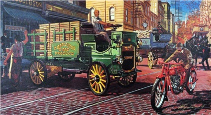 1912 Sandusky 1½ Ton Stake Truck: Illustrated by William J. Sims