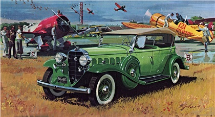 1932 Cadillac Model 355B Phaeton: Illustrated by William J. Sims