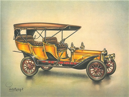 1906 Ford Model K Touring Car: Illustrated by Piet Olyslager