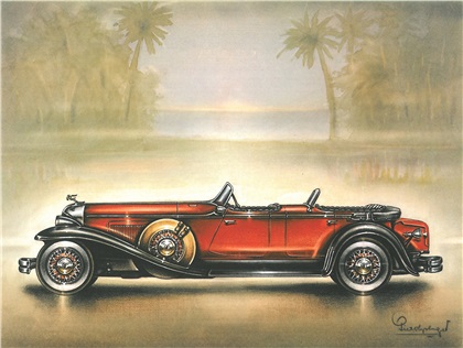 1931 Chrysler Imperial Dual-Cowl Phaeton: Illustrated by Piet Olyslager