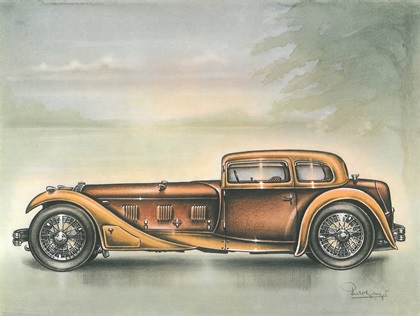 1931 Daimler Double-Six 50 HP Weymann body: Illustrated by Piet Olyslager