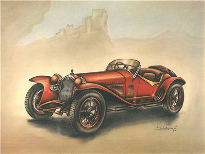 1932 Alfa Romeo 8C 2300: Illustrated by Piet Olyslager
