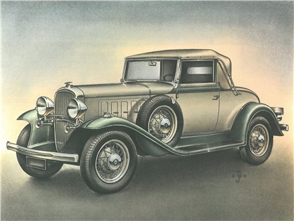 1932 Oldsmobile Six Convertible Roadster: Illustrated by Piet Olyslager