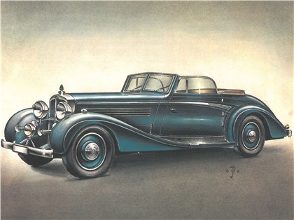 1938 Maybach DS8 Zeppelin Sport-Cabriolet: Illustrated by Piet Olyslager