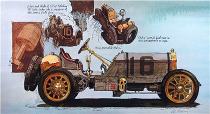 1906 Locomobile "Old 16": Illustrated by Dick Mahoney