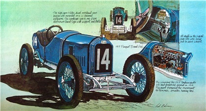 1913 Peugeot Grand Prix: Illustrated by Dick Mahoney