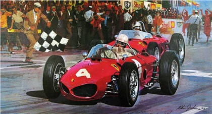1961 Formula 1 Belgium Grand Prix — Won by Phil Hill: Illustrated by William J. Sims