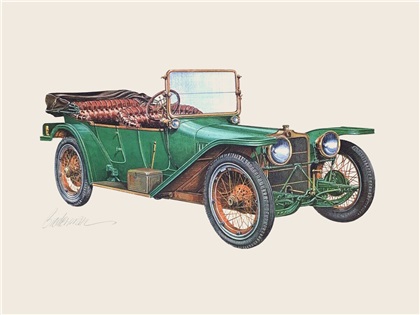 1913 American Underslung Touring: Illustrated by Jerome D. Biederman