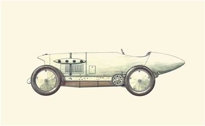 1911 Blitzen-Benz 200PS: Illustrated by Horst Schleef