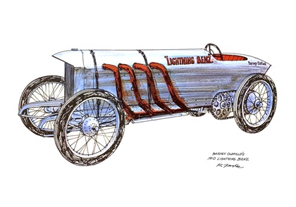 Barney Oldfield's 1910 Lightning Benz: Illustrated by Ron McKee