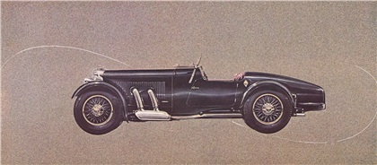 1935 Aston Martin Mark II — 'The Black Widow Spider': Artwork by Count Alexis de Sakhnoffsky