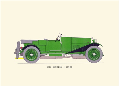 1926 Bentley 3-Litre Four-Seat body by Vanden Plas (England) 1923 Limited, London, England: Drawn by George Oliver