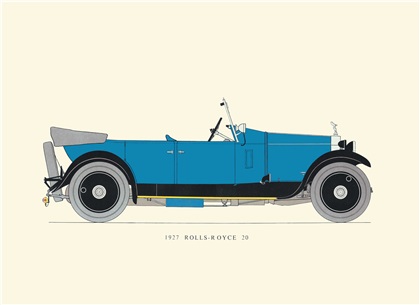 1927 Rolls-Royce 20 Touring body by Hooper & Co (Coachbuilders) Limited, London, England: Drawn by George Oliver