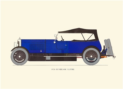 1926 Sunbeam 3 Litre: Drawn by George A. Oliver