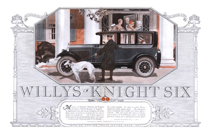 Willys-Knight Six Ad (December, 1925): Illustrated by Donald Gardner