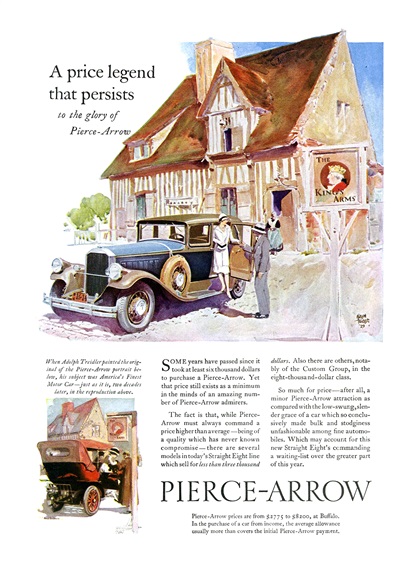 Pierce-Arrow Straight Eight Ad (October, 1929) – Illustrated by Adolph Treidler