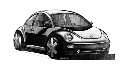 1998 Volkswagen New Beetle – Illustrated by Anton Izotov