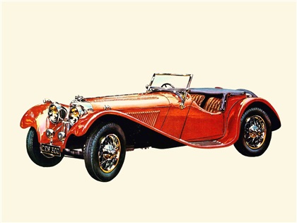 1936 Jaguar SS 100 – Illustrated by Alfredo De la María