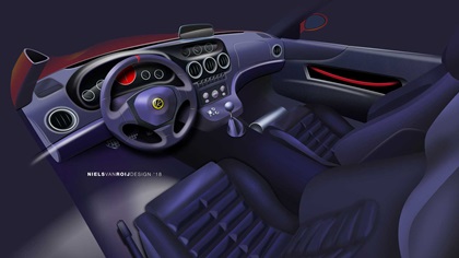 Ferrari Breadvan Homage by Niels van Roij Design – Interior – Design Sketch, 2018