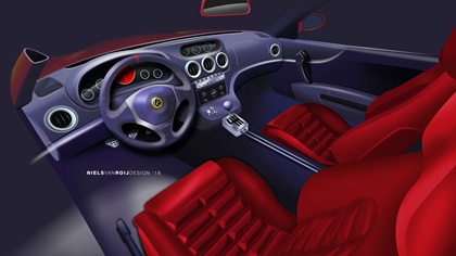 Ferrari Breadvan Homage by Niels van Roij Design – Interior – Design Sketch, 2018