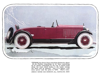 Jordan Playboy Roadster Ad (January, 1926)
