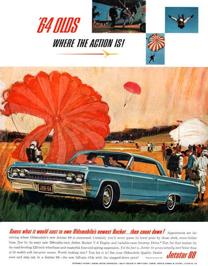 Oldsmobile Jetstar 88 Ad (March–April, 1964)