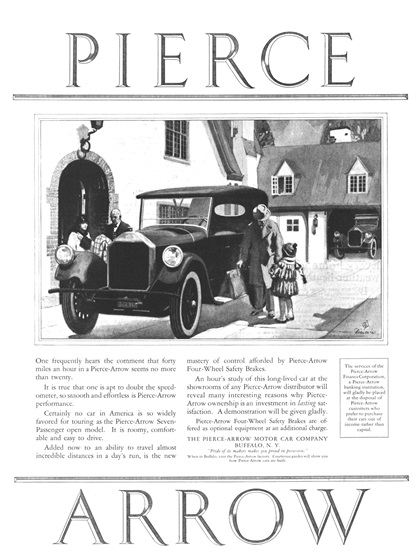 Pierce-Arrow Ad (March, 1924) – Illustrated by Harry Laverne Timmins