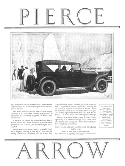 Pierce-Arrow Ad (April, 1924) – Illustrated by Harry Laverne Timmins