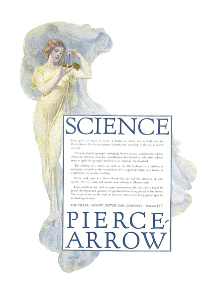 Pierce-Arrow Ad (December, 1916) – Science – Illustrated by Vincent Aderente