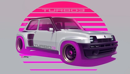 Renault 5 Turbo 3 (2021): Design Sketch by Alan Derosier